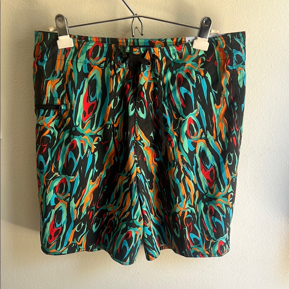 Patagonia men’s Vibrant Multicolor Swim Shorts